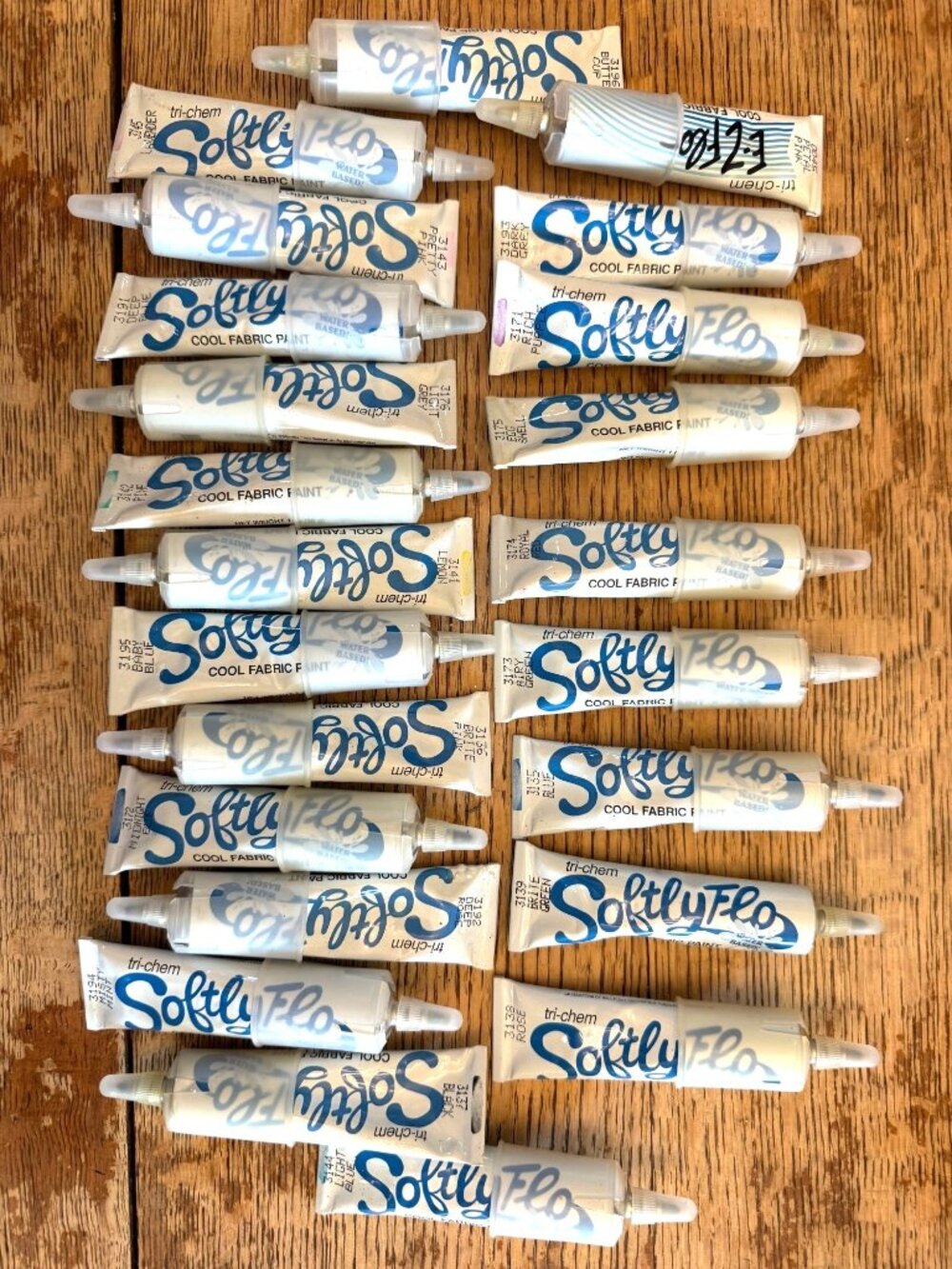 Tri-Chem Softly-Z Flo Fabric Paint Lot, Water-Based, Multicolor Assorted cool co